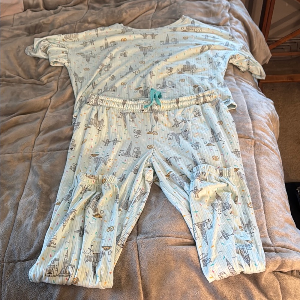 Cuddl Duds Light Blue Pajama Set